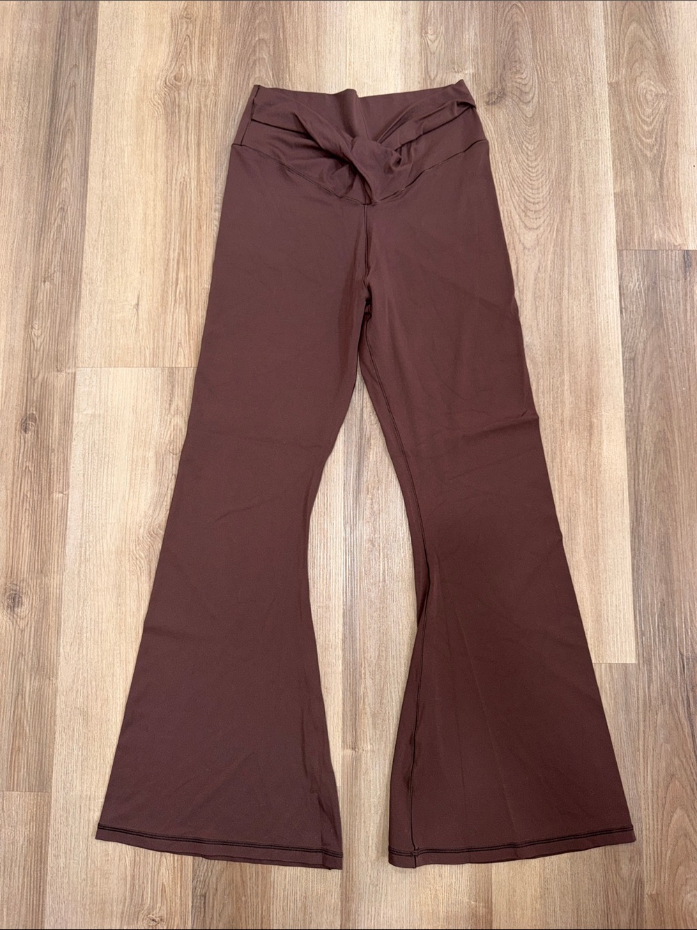 Aerie Offline Brown Real Me Crossover Flare Leggings Wide Leg Pants XL